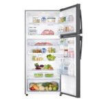 פנים מקרר סמסונג RT53K6335SL פתוח – מדפים ותאי אחסון